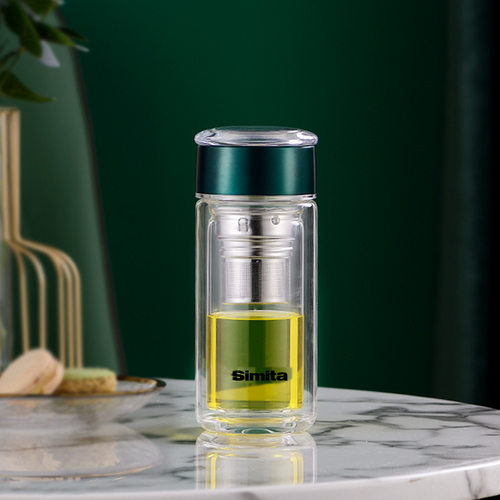 施密特simita水星玻璃杯泡茶杯男女士双层保温杯茶漏新中式