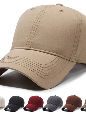 春夏新款纯色光板棒球帽ins男女软鸭舌帽显脸小帽子户外遮阳帽潮