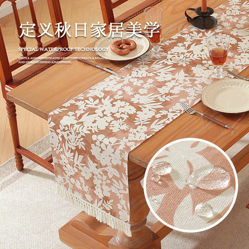 中式复古风桌旗 禅意餐垫