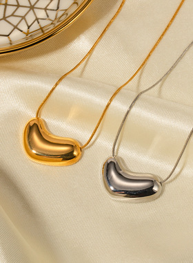 嘻哈冷淡风钛钢蛇骨链项链女锁骨链18k镀金不锈钢蛇骨链吊坠项链