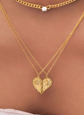 欧美爱心钛钢项链轻奢高级感配饰不掉色不锈钢项饰品