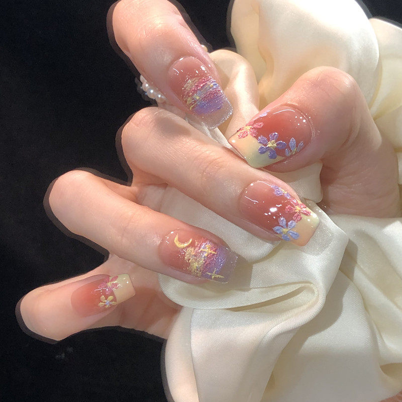 假指甲贴片成品繁花甜梦穿戴甲微立体石膏油画定制手工美甲,彩妆/香水/美妆工具,穿戴甲/甲片,淘宝优惠券,粉丝福利购,淘宝优惠卷