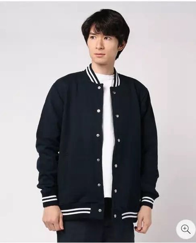 설날 트렌디한 남성용 캐주얼 야구자켓 순면 보풀없음 테리 스탠드 칼라 루즈한 가디건 스웨트셔츠 재킷