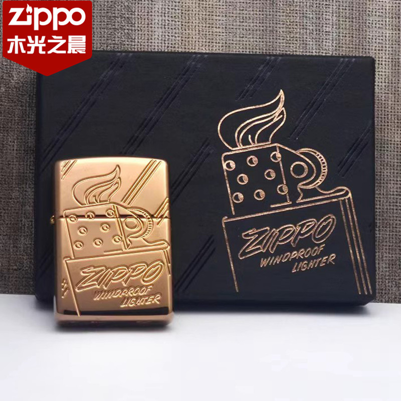 正版Zippo防风限量煤油打火机 斜阳镀玫瑰金美版原版斜底刻48768