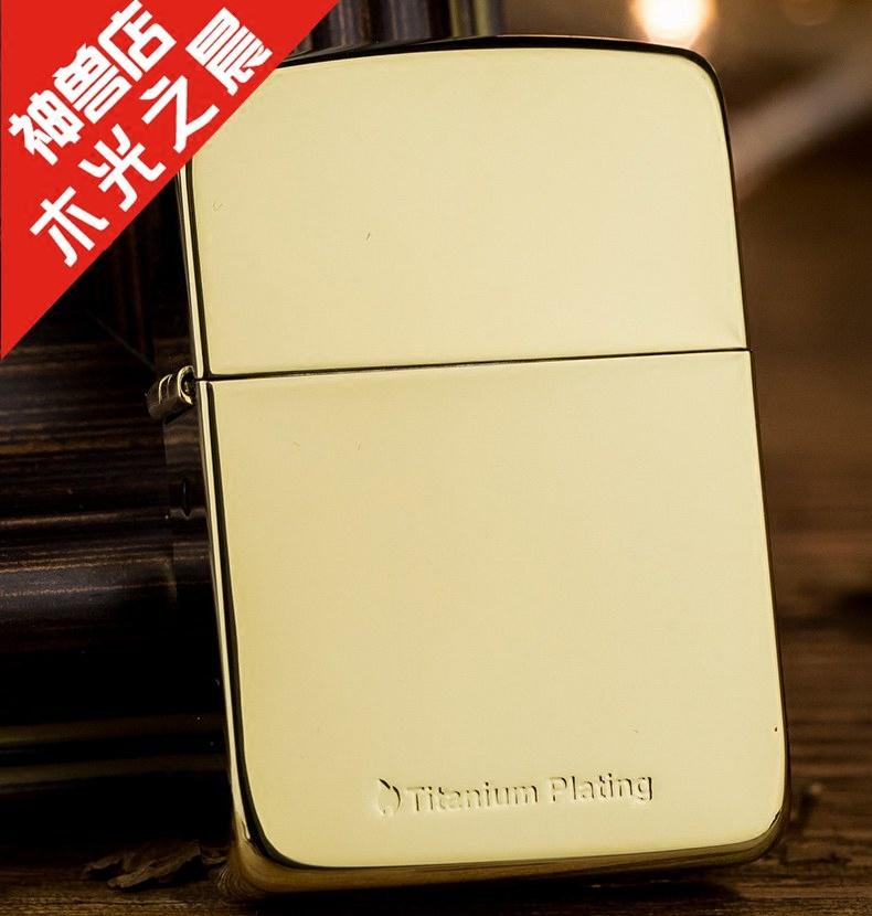 zippo镜面复刻土豪金煤油打火机