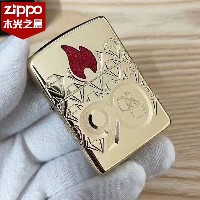 正版Zippo打火机c22年度镀金盔甲