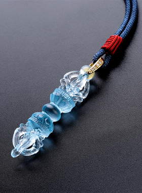 古法男女琉璃吊坠金刚杵