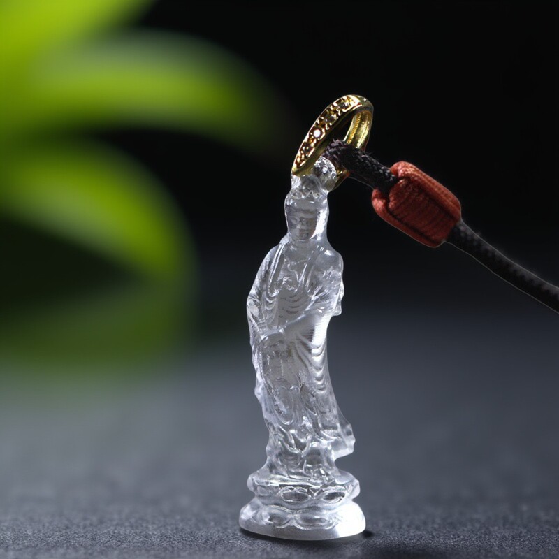 古法南海观音持珠吊坠