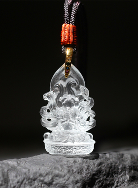 惠古琉璃九尾狐立体吊坠贴身佩戴