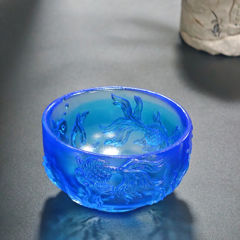 【金鱼碗】古法琉璃茶道茶杯