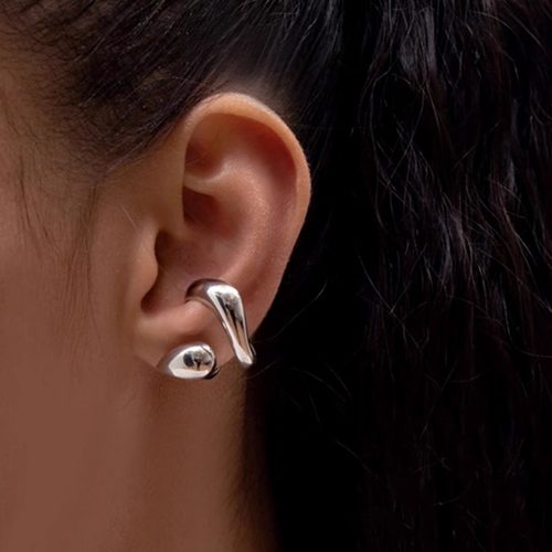 朋克叶子无耳洞冷淡风小众耳夹