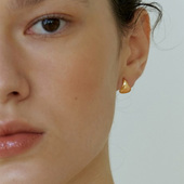 JILIFANG北欧法式 冷淡风简约百搭水滴迷你小巧三角形光面耳扣耳环