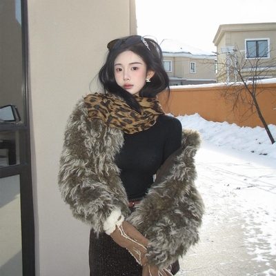 韩系女主~FANSS新品皮草外套冬。