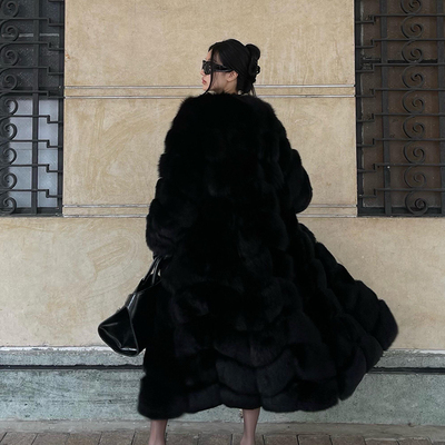 超美的黑色皮草大衣~ALFANSS新品