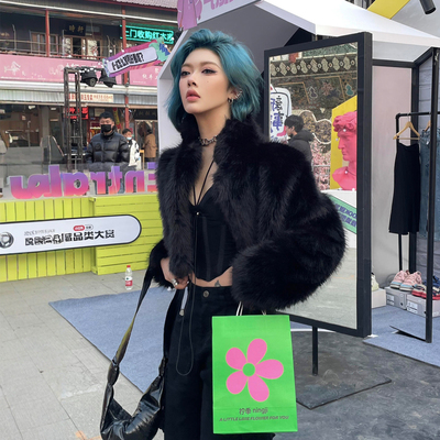 超火超好看黑色皮草~ALFANSS新品