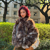 厚毛毛上衣 洋气年轻款 超火超好看环保皮草外套女2025新款 海宁爆款