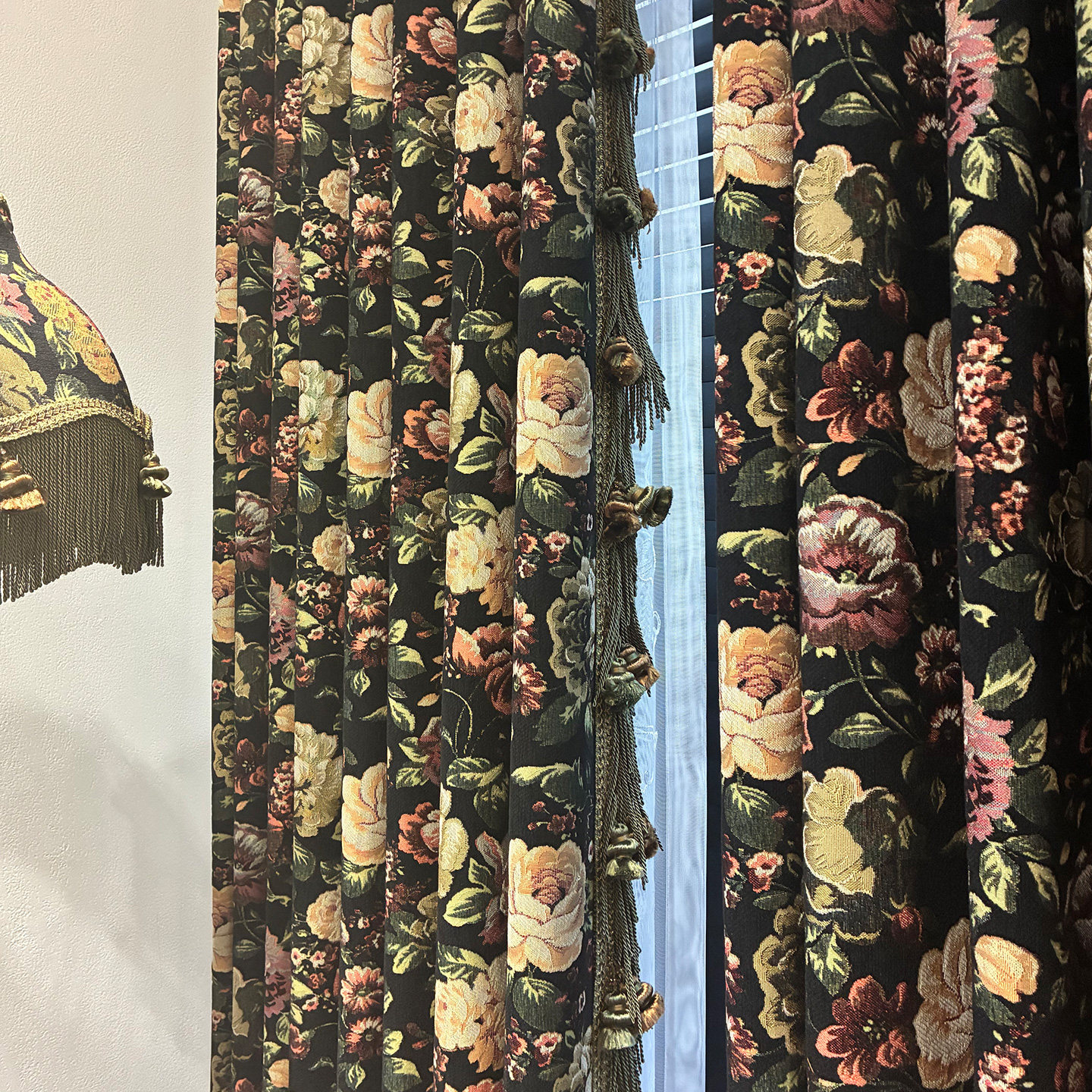 2025年新款加厚美式风格法式复古窗帘客厅卧室飘窗高窗成品定制纱,居家布艺,定制窗帘,淘宝优惠券,粉丝福利购,淘宝优惠卷