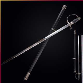 西洋剑指挥剑不锈钢金属礼仪剑表演佩剑欧式仪仗剑COS道具未开刃