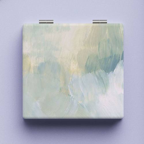 ins抽象简约方形化妆镜便携折叠