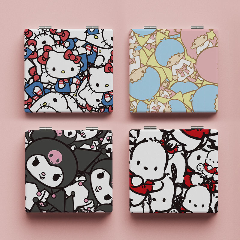 库洛米可爱ins随身双面化妆镜