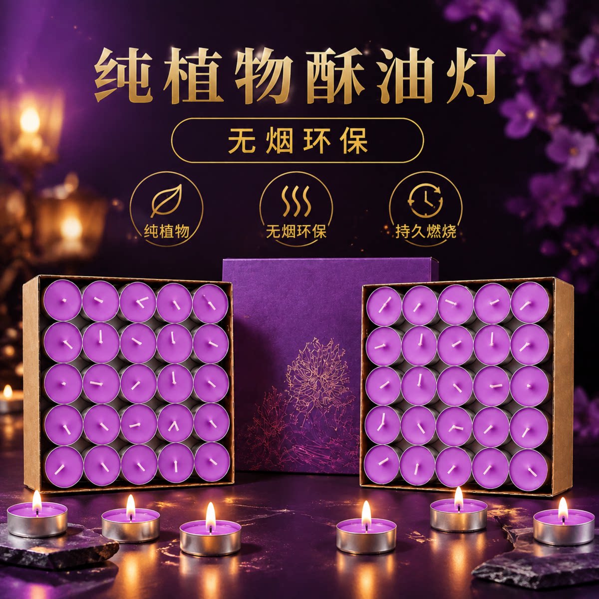 整箱酥油灯厂家直销4小时供佛长明灯佛堂供家用品蜡烛批发纯天然