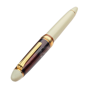 一航SAILOR日本写乐限量版钢笔大型21K摩卡像牙白双拼色鱼雷圆头