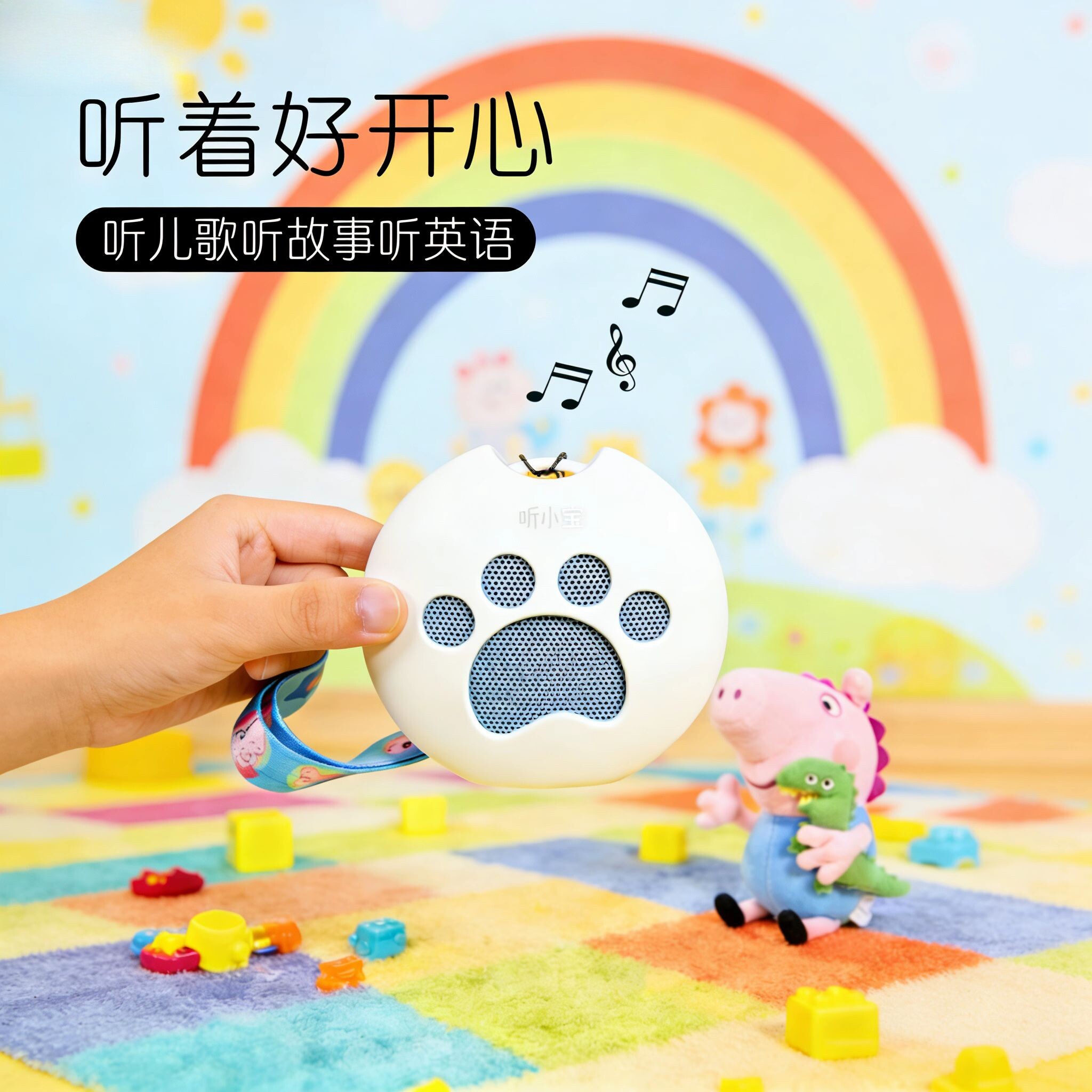 儿童磨耳朵播放器 宝宝学英语听小音箱可充电外放可下载外出听