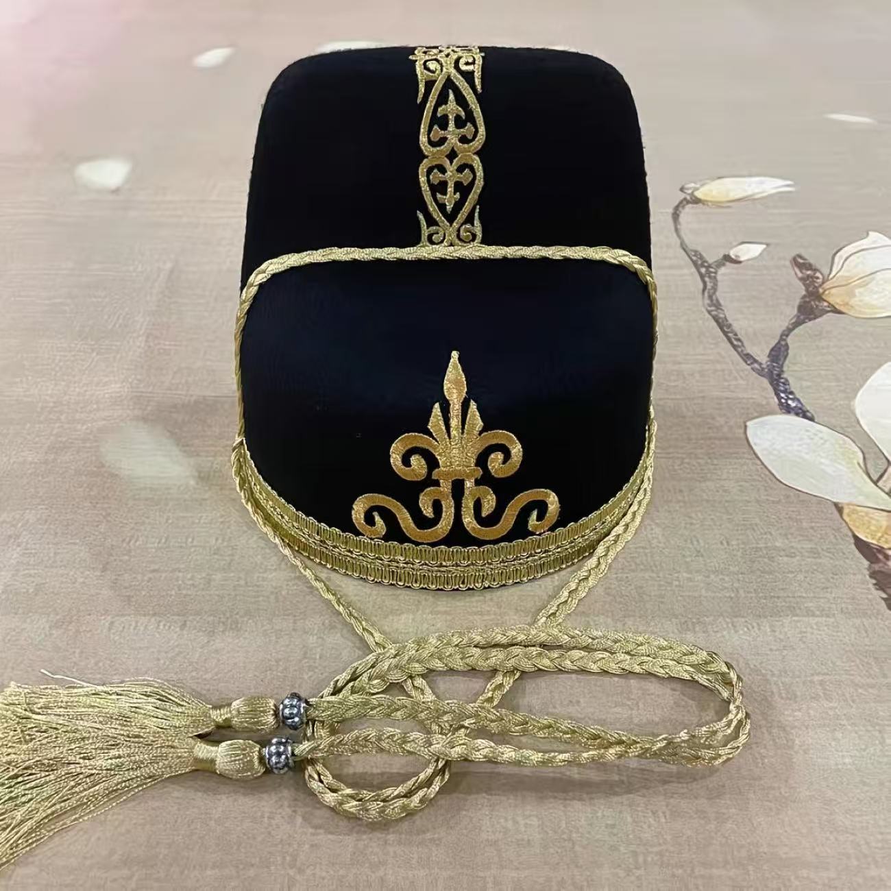 金光瑶飞鱼帽汉服四大名捕官帽金边古装帽子成人儿童侠客古代官帽图片