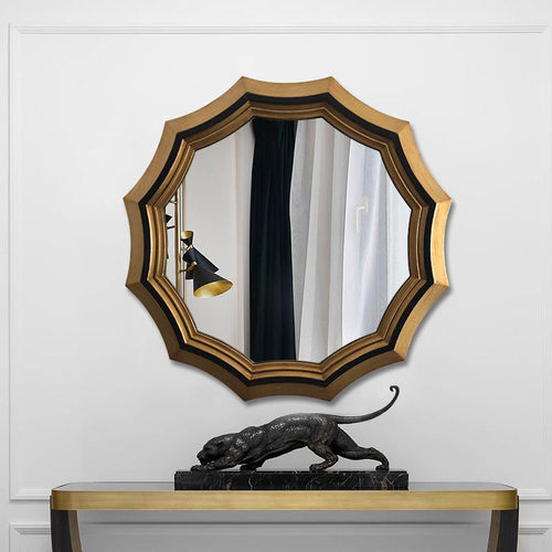 中美式古典风定制大厅背景装饰镜