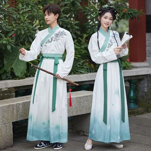 汉服男女大码古装古风宋制帅气中国风侠客风剑客学生班服情侣全套