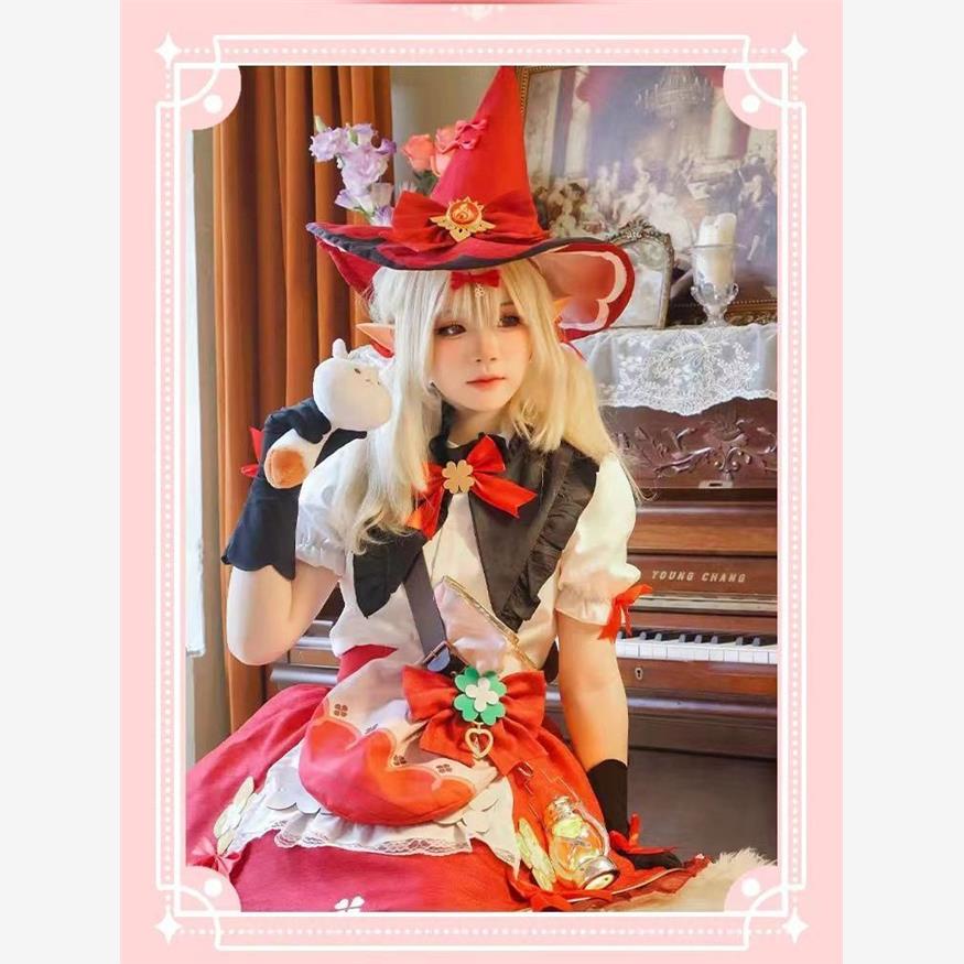 原神cos服小魔女可莉paly