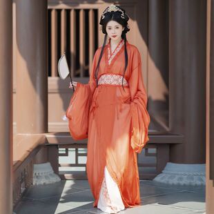 2025春夏新款战国袍汉服女宫廷古装马山楚墓复原拖尾直裾大放量
