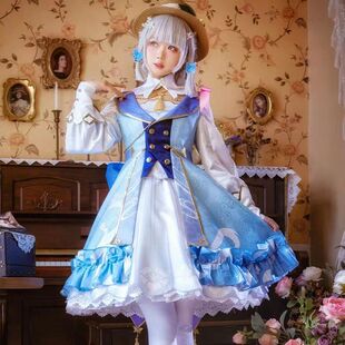 神里凌华cos花时来信假发原神cosplay裙子少女公主衣服动漫服装