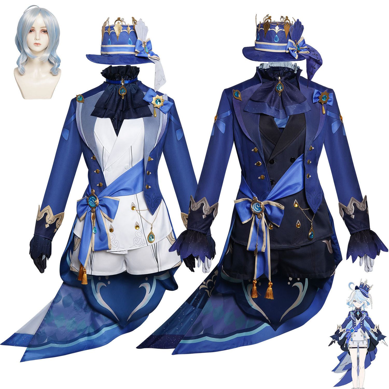 原神芙宁娜cos服枫丹黑水