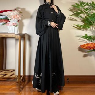 九玄月原创【夜华】汉服汉服立领通勤男女同款CP汉服黑色霸气新品