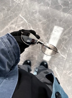 外贸tightrope细腿复古墨镜穿搭街拍凹造型户外金属框太阳镜