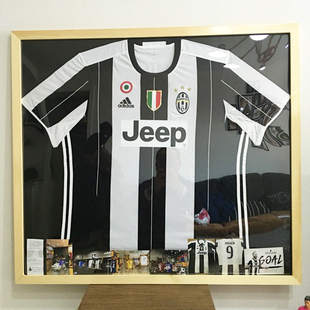 足球签名NBACBA球衣框装裱挂墙收藏展示衣服框实木画框挂墙定做
