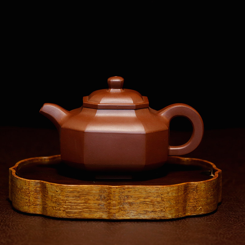 高工陈顺根全手工 八方壶 原矿底槽青精品高档宜兴紫砂壶礼品家用
