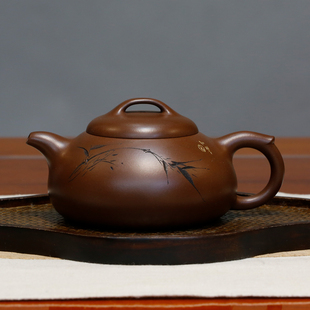 小乔壶原矿珍藏老紫泥正高工吴扣华全手工宜兴紫砂壶家用功夫茶具