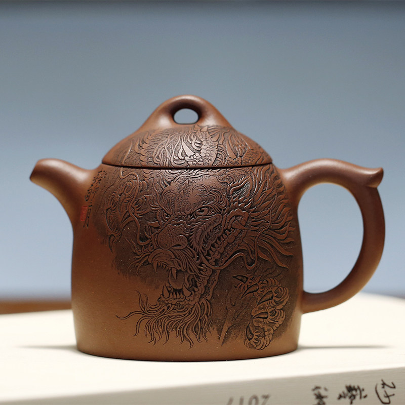 秦权原矿底槽清工艺师杨喜雨纯全手工制作正品宜兴紫砂壶家用品茗