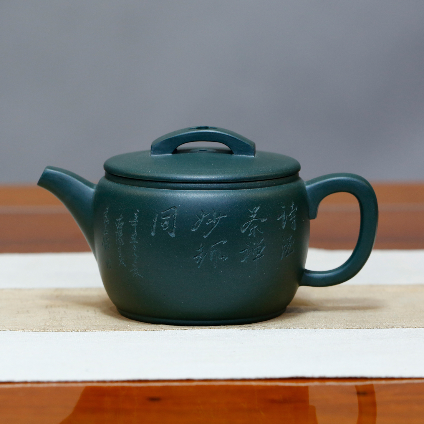 汉瓦壶高工陈顺根稀有民国绿泥纯全手工正宗宜兴紫砂茶壶功夫茶具