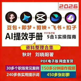 央视AI提效手册豆包即梦剪映飞书扣子5合1实操指南PDF网盘发货