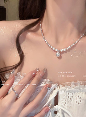碎银仿珍珠项链女颈链绝美高级感