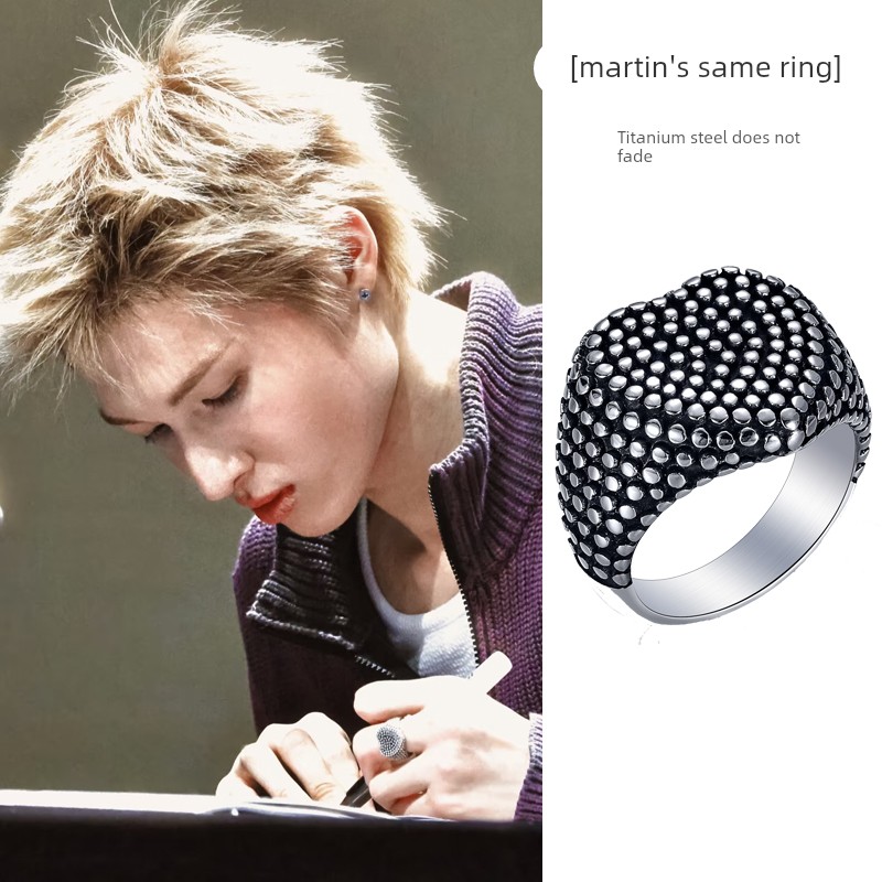 cortis男团马丁同款戒指复古朋克