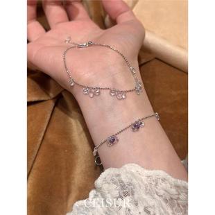 超仙气灵动水滴钻手链精致简约小众高级感百搭夏日氛围女气质绝美