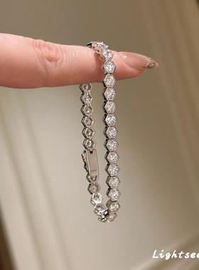 中古爆闪六边形手链轻奢精致高级