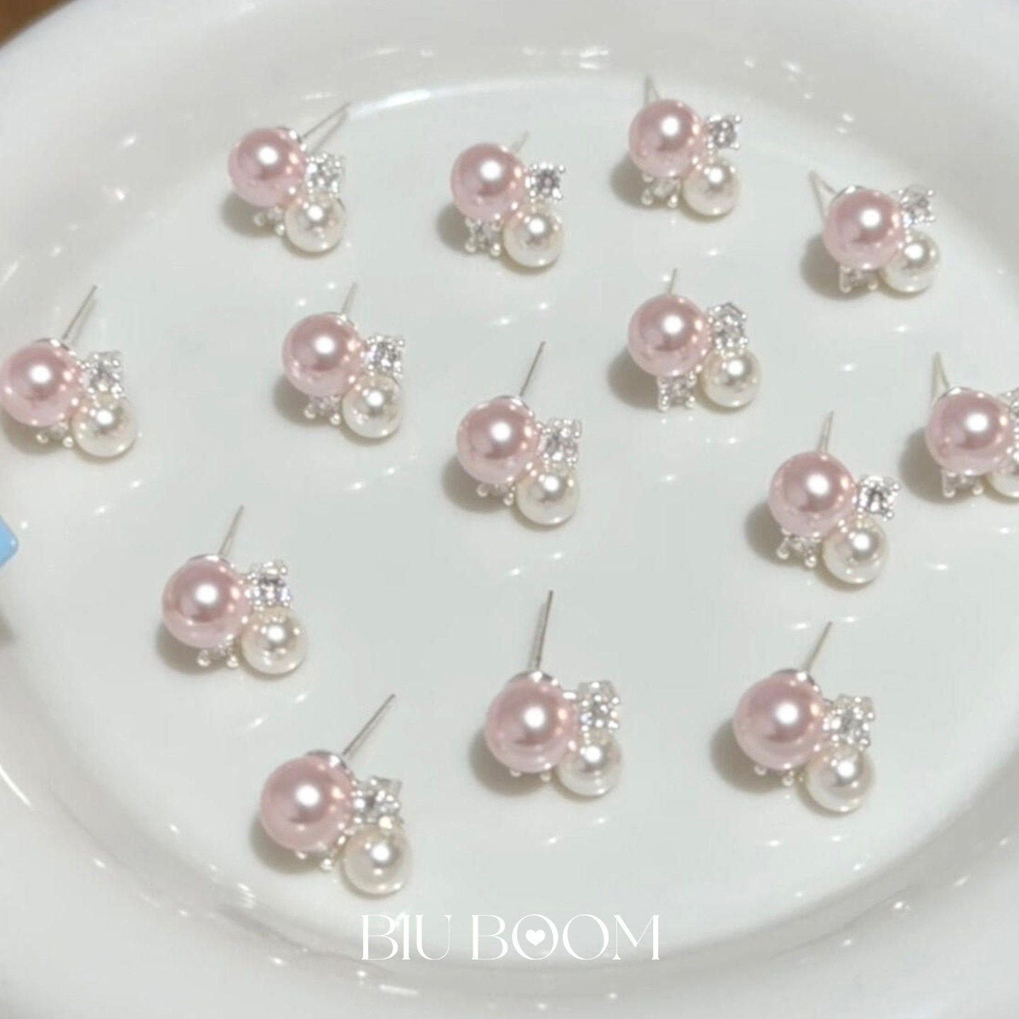 法式浪漫甜美粉色仿珍珠耳钉简约温柔高级感气质耳环精致百搭耳饰,饰品/流行首饰/时尚饰品新,耳钉,淘宝优惠券,粉丝福利购,淘宝优惠卷