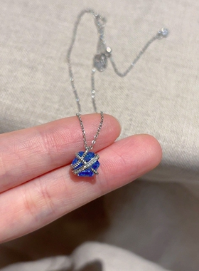 蓝色星光结项链轻奢小众高级百搭