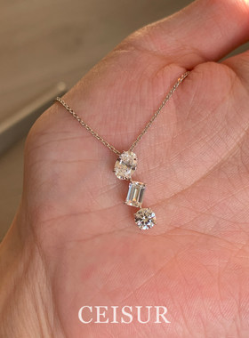 中古爆闪清冷感鸽子蛋项链高级感