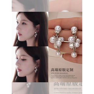 法式 爆款 高级感耳环女 仿珍珠耳钉2025新款 许我耀眼许妍赵露思同款